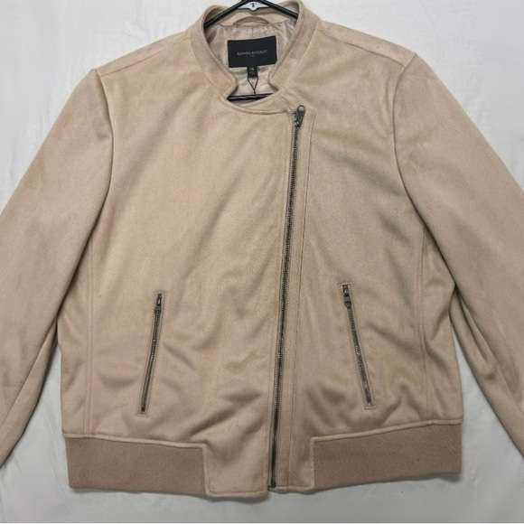 BRAND NEW Banana Republic Vegan Faux Suede Bomber Jacket Size XL. - Picture 1 of 6